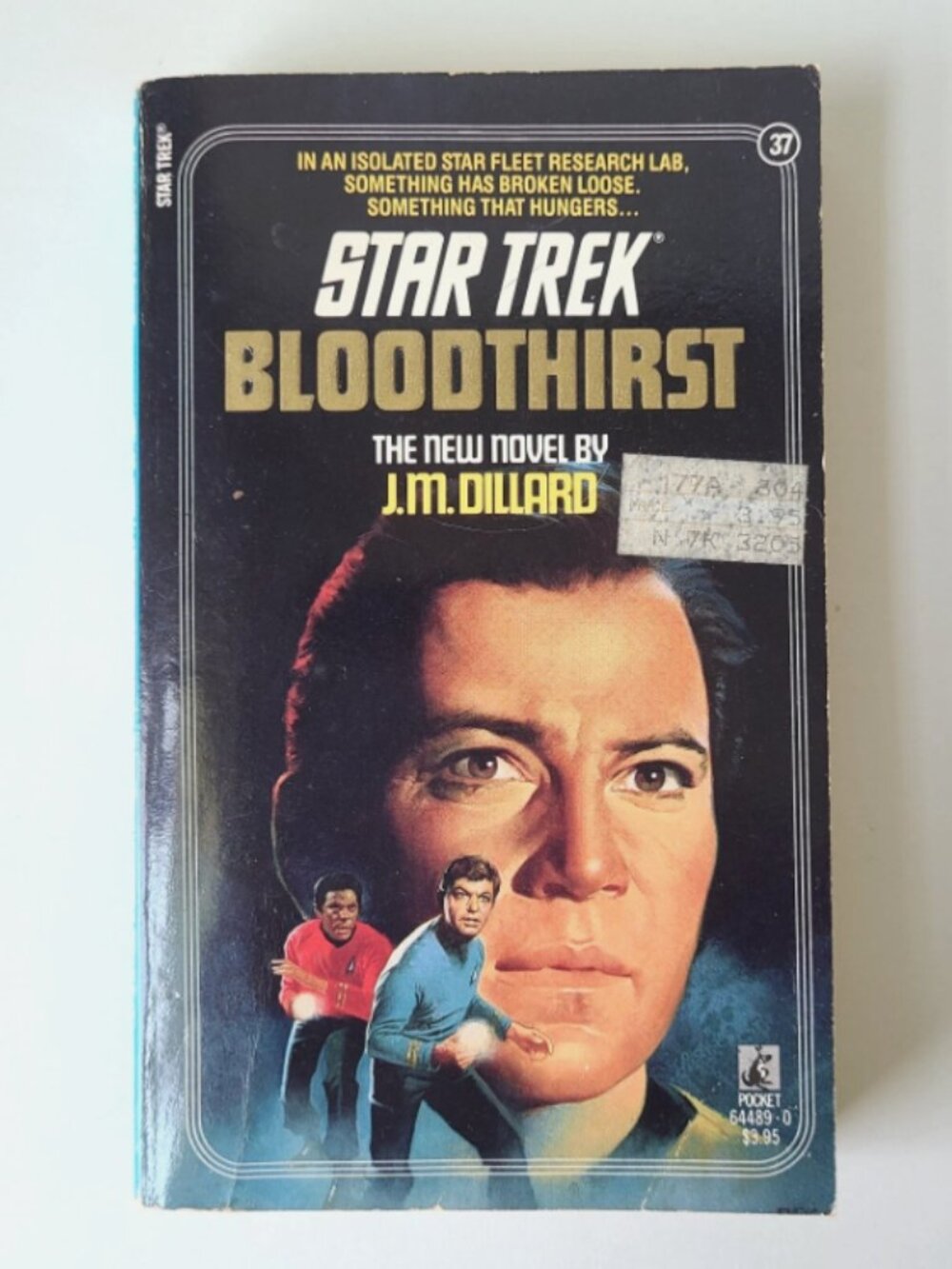 5/$15 Book Star Trek TOS Bloodthirst #37 J M Dillard SciFi Spock Kirk 1987